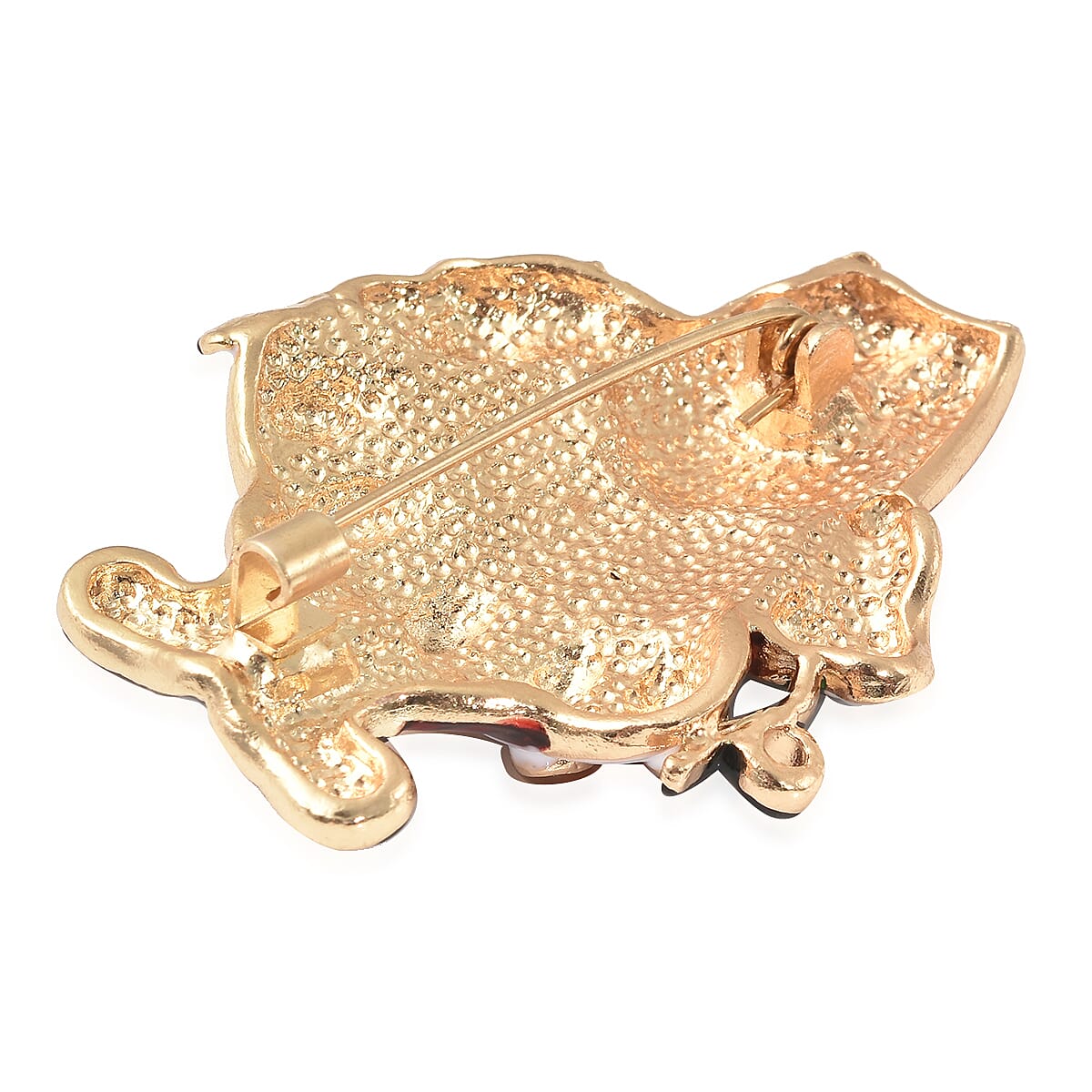 Multi Color Enameled Santa Claus Brooch in Goldtone, Jewelry Gift For Women, Santa Claus Pin