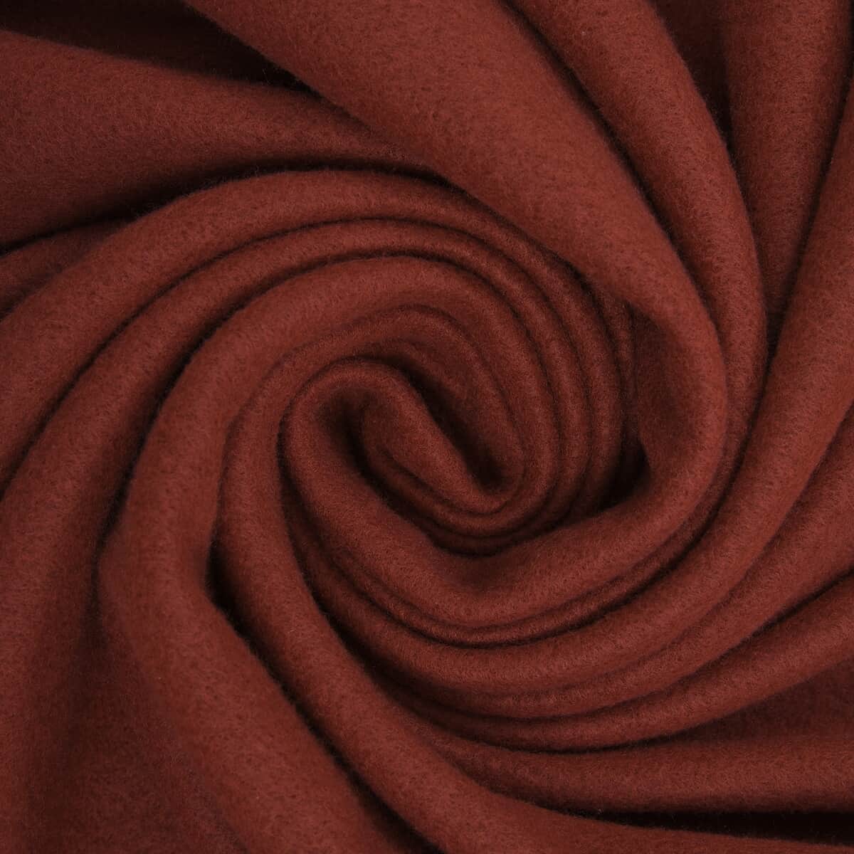 HOMESMART 2 in 1 Red Solid Fleece Travel Blanket (51"X67") with Folded Storage Pocket (Microfiber) image number 5