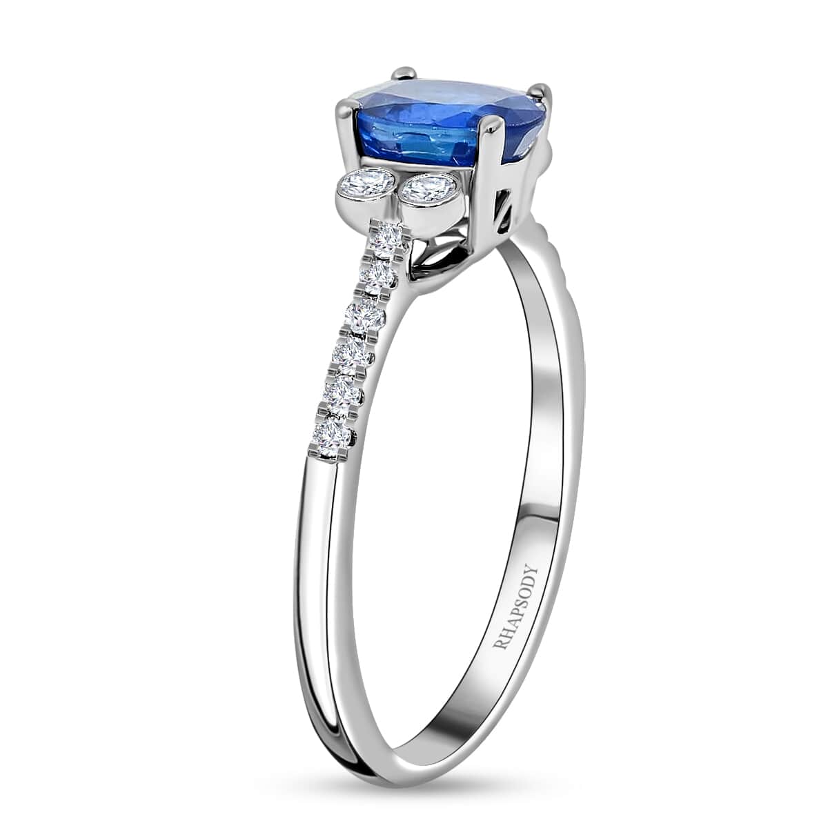 Rhapsody 950 Platinum AAAA Ceylon Sapphire and E-F VS Diamond Ring (Size 6.0) 1.50 ctw image number 2
