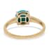 Luxoro 10K Yellow Gold AAA Sleeping Beauty Turquoise and G-H I2 Diamond Ring (Size 7.0) 1.60 ctw image number 3