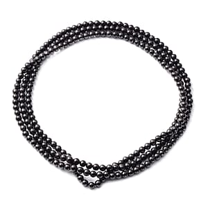Shungite 5-7mm Beaded Necklace 60 inches 391.00 ctw