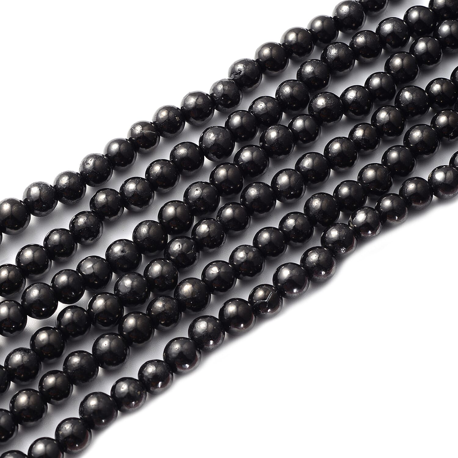 Shungite 5-7mm Beaded Necklace 60 inches 391.00 ctw