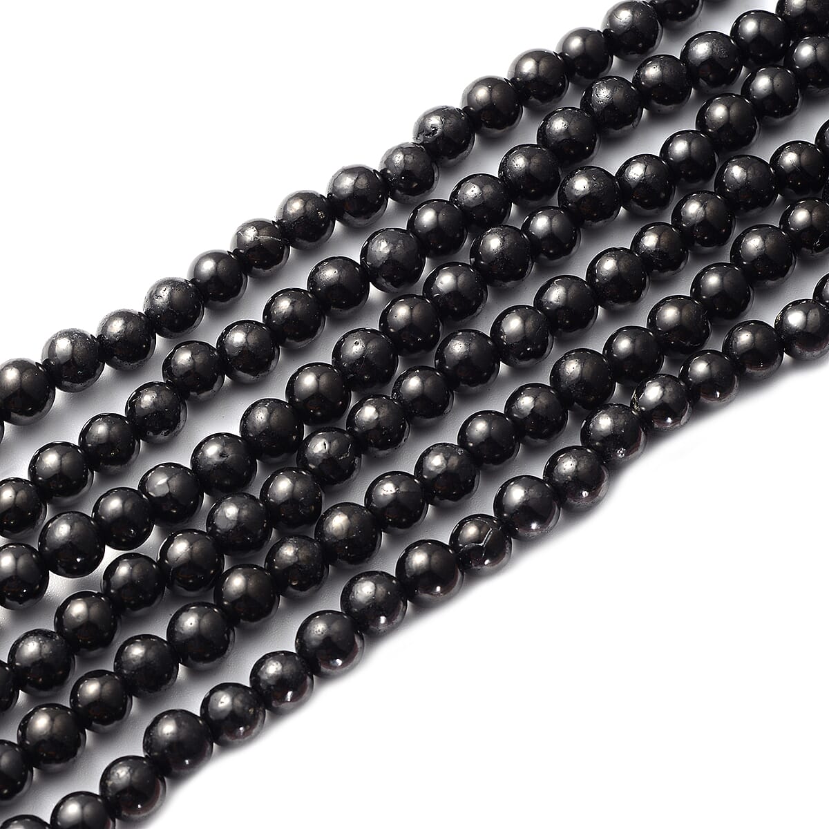 Shungite 5-7mm Beaded Necklace 60 inches 391.00 ctw image number 3