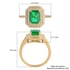 Iliana 18K Yellow Gold AAA Kagem Zambian Emerald and G-H SI Diamond Ring (Size 7.0) 2.00 ctw image number 5