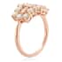 Moissanite Cluster Boat Ring in Vermeil Rose Gold Over Sterling Silver (Size 9.0) 2.20 ctw image number 3