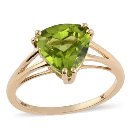 LUXORO 10K Yellow Gold AAA Peridot Solitaire Ring (Size 6.0) 2.25 Grams 2.75 ctw image number 0