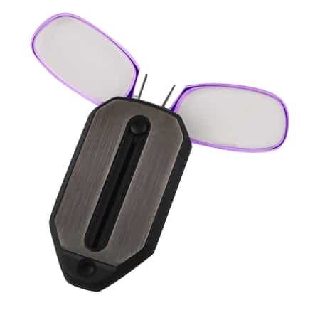 Purple 300 Degree Foldable Reading Glasses with Case image number 0