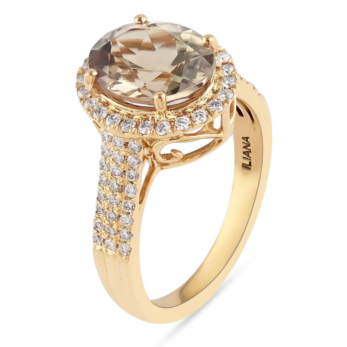 Iliana 18K Yellow Gold AAA Turkizite and G-H SI Diamond Ring (Size 10.0) 4 Grams 3.35 ctw image number 3