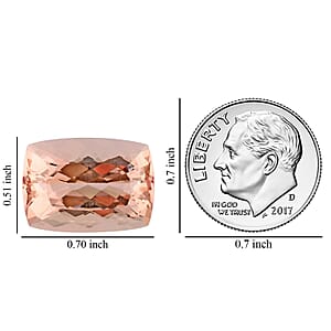 Certified and Appraised AAAA Marropino Morganite (Cush 18x13 mm) Approx 14.50 ctw