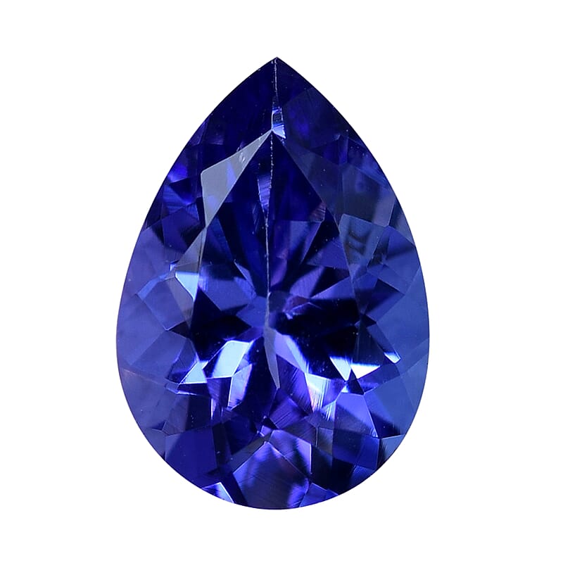 Certified and Appraised AAAA Vivid Tanzanite (Pear Free Size) Approx 11.00 ctw