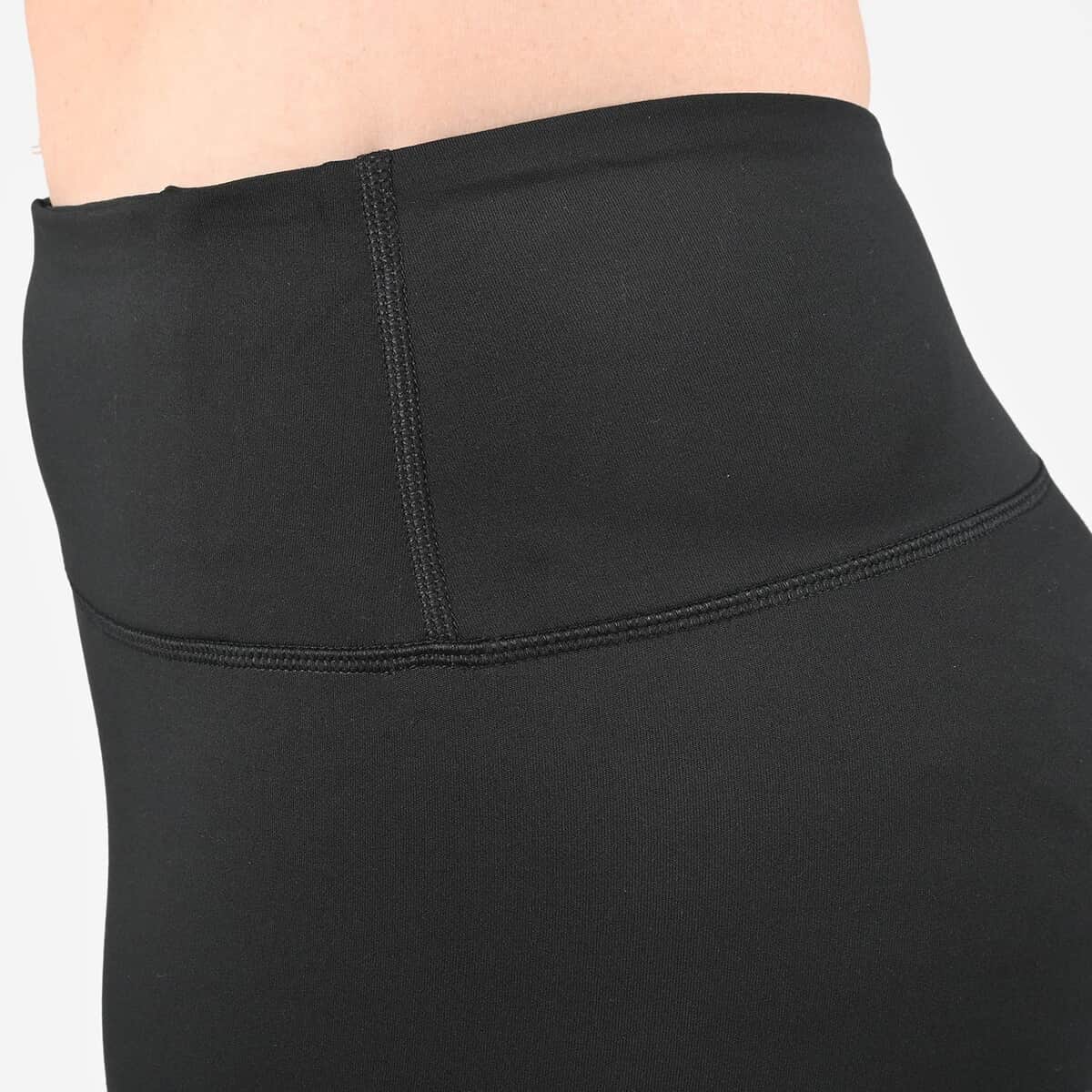 Tamsy Black High Waisted Capri Leggings -XL image number 4