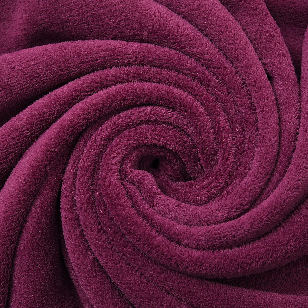 Magenta Solid Color Coral Fleece Blanket (Microfiber) image number 3