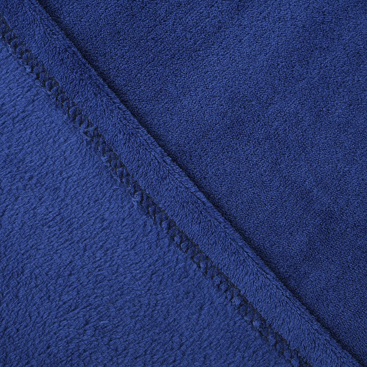 Blue Depths Solid Color Coral Fleece Blanket (Microfiber) image number 2