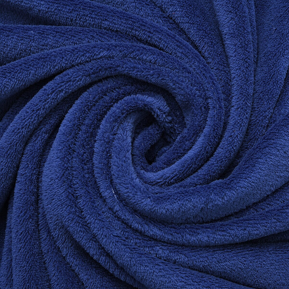 Blue Depths Solid Color Coral Fleece Blanket (Microfiber) image number 3