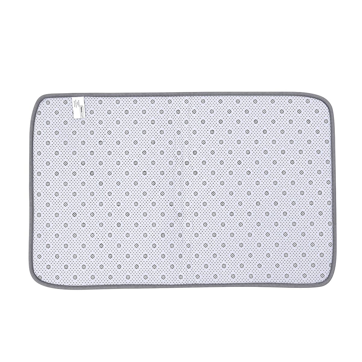 Homesmart Gray Embossed Flannel Non-Woven Anti Slip Dot Backing Bath Mat and Contour Toilet Mat, Anti-Skid Quick Drying Handwash Bath Mat, Non Slip Bathroom Rug image number 5