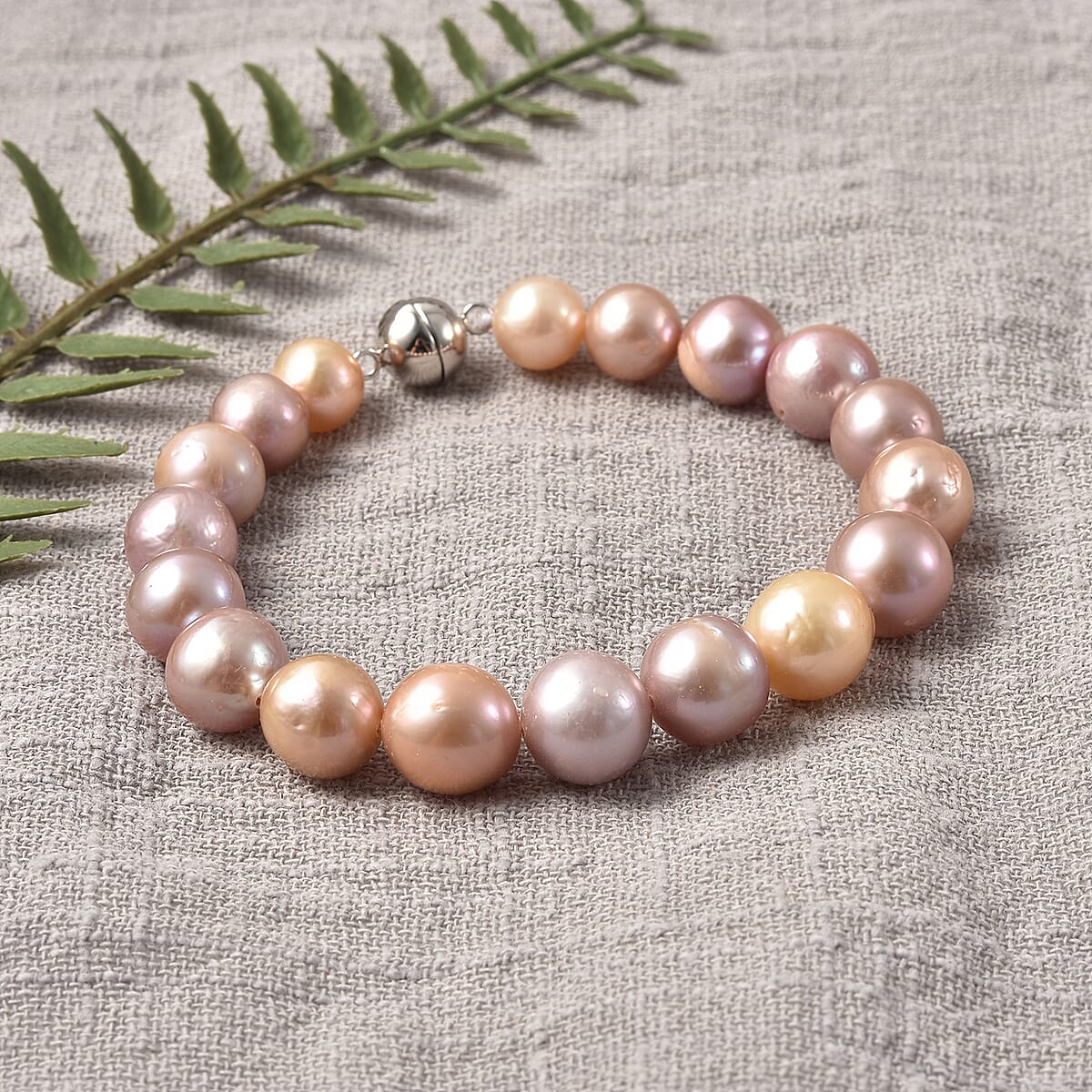 Edison Pearl Bracelet in Rhodium Over Sterling Silver (7.25 In) image number 1