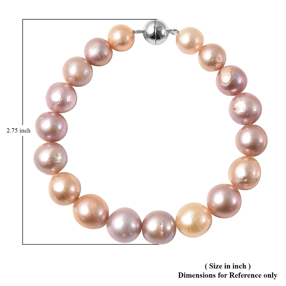 Edison Pearl Bracelet in Rhodium Over Sterling Silver (7.25 In) image number 3