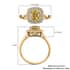 Iliana 18K Yellow Gold AAA Sava Sphene and G-H SI Diamond Double Halo Ring (Size 6.0) 4.25 Grams 1.60 ctw image number 4