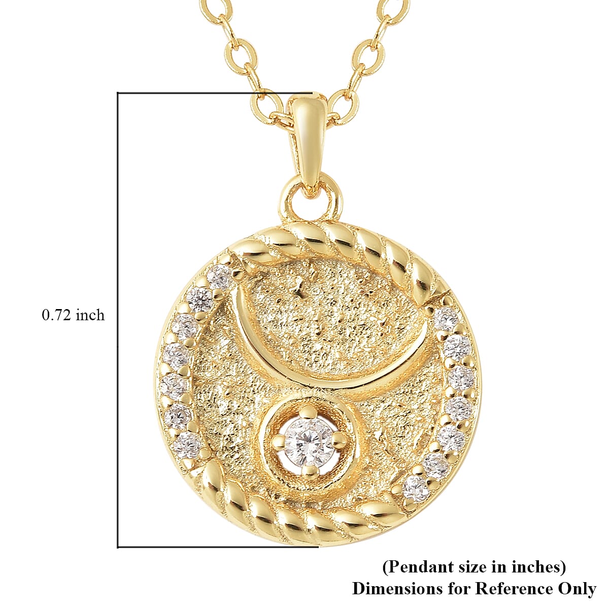 All About Taurus Zodiac Gift Box with Simulated Diamond Taurus Symbol Necklace 17 Inches in 14K Yellow Gold Over Sterling Silver 0.30 ctw image number 5