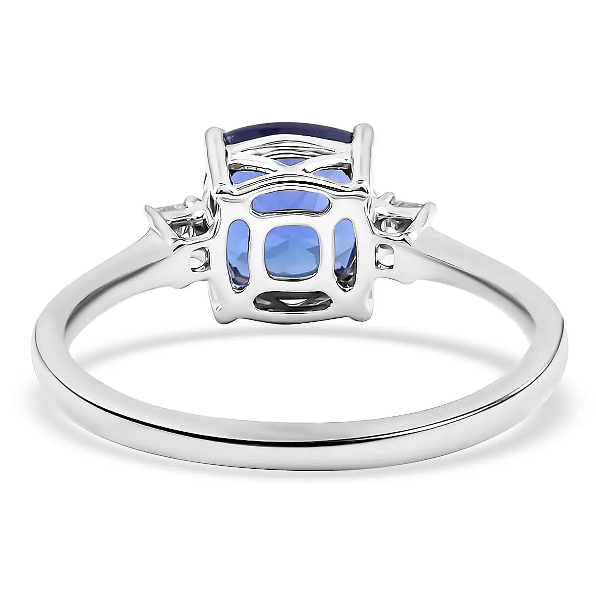 Rhapsody 950 Platinum AAAA Tanzanite and E-F VS Diamond Solitaire Ring (Size 10.0) 4.20 Grams 2.15 ctw