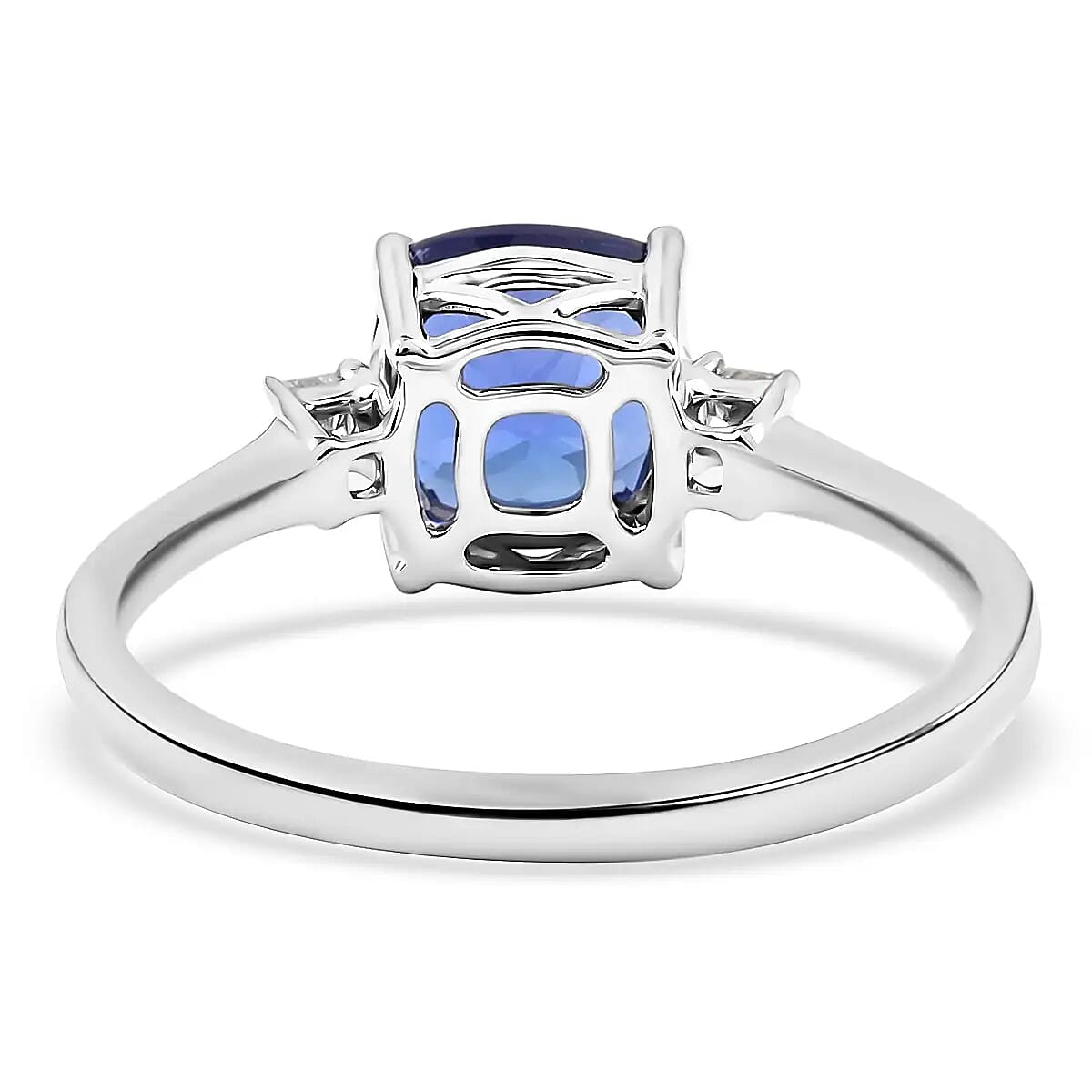 Rhapsody 950 Platinum AAAA Tanzanite and E-F VS Diamond Solitaire Ring (Size 8.0) 4.20 Grams 2.15 ctw