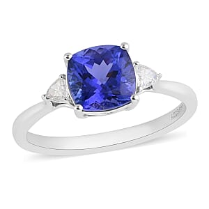 Rhapsody 950 Platinum AAAA Tanzanite and E-F VS Diamond Ring (Size 8.0) 4.25 Grams 3.00 ctw (Del. in 10-15 Days) 