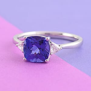 Rhapsody 950 Platinum AAAA Tanzanite and E-F VS Diamond Ring (Size 9.0) 4.25 Grams 3.00 ctw (Del. in 10-15 Days) 