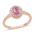 Certified Iliana 18K Rose Gold AAA Madagascar Pink Sapphire and G-H SI Diamond Double Halo Ring (Size 10.0) 1.25 ctw image number 0
