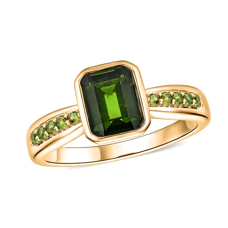 Chrome Diopside 1.90 ctw Ring in 14K YG Over Sterling Silver (Size 5.5)