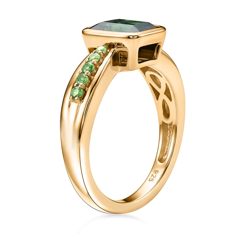 Chrome Diopside 1.90 ctw Ring in 14K YG Over Sterling Silver (Size 5.5)