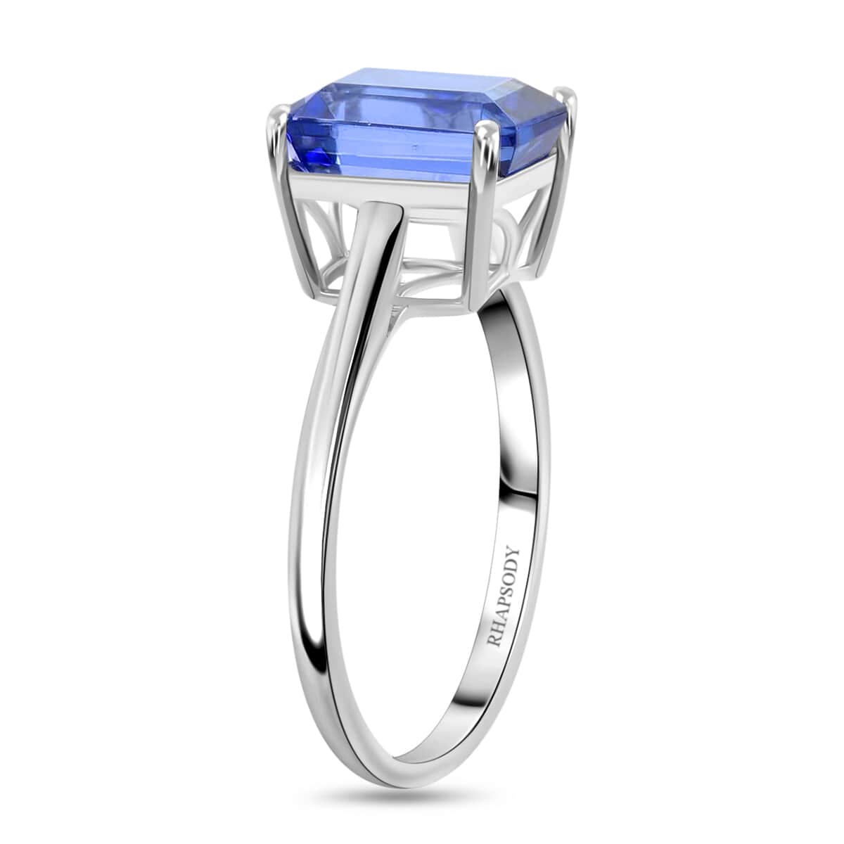 Rhapsody 950 Platinum AAAA Tanzanite Solitaire Ring (Size 10.0) 4.50 Grams 4.25 ctw image number 3