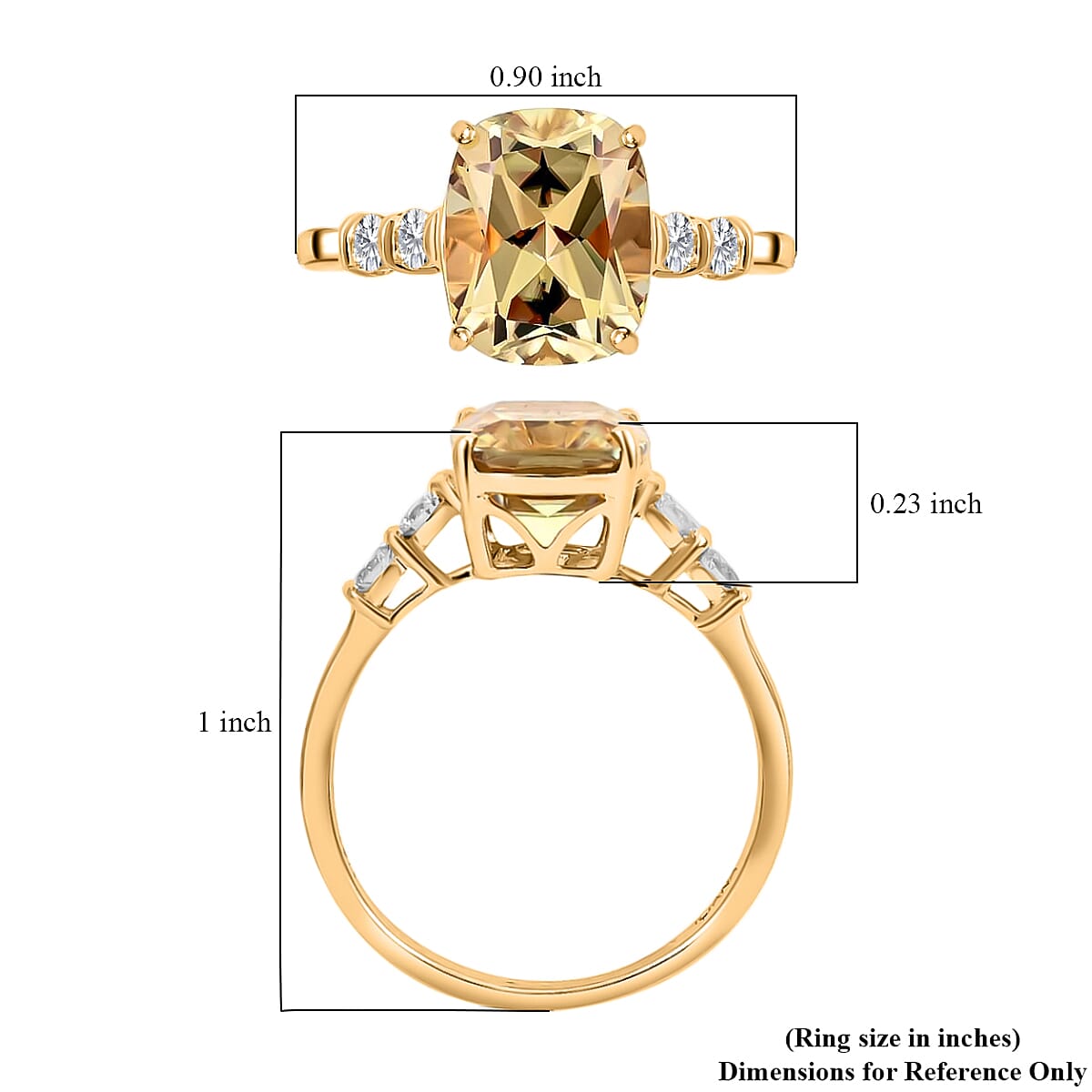 Iliana 18K Yellow Gold AAA Turkizite and G-H SI Diamond Ring (Size 10.0) 3.70 ctw