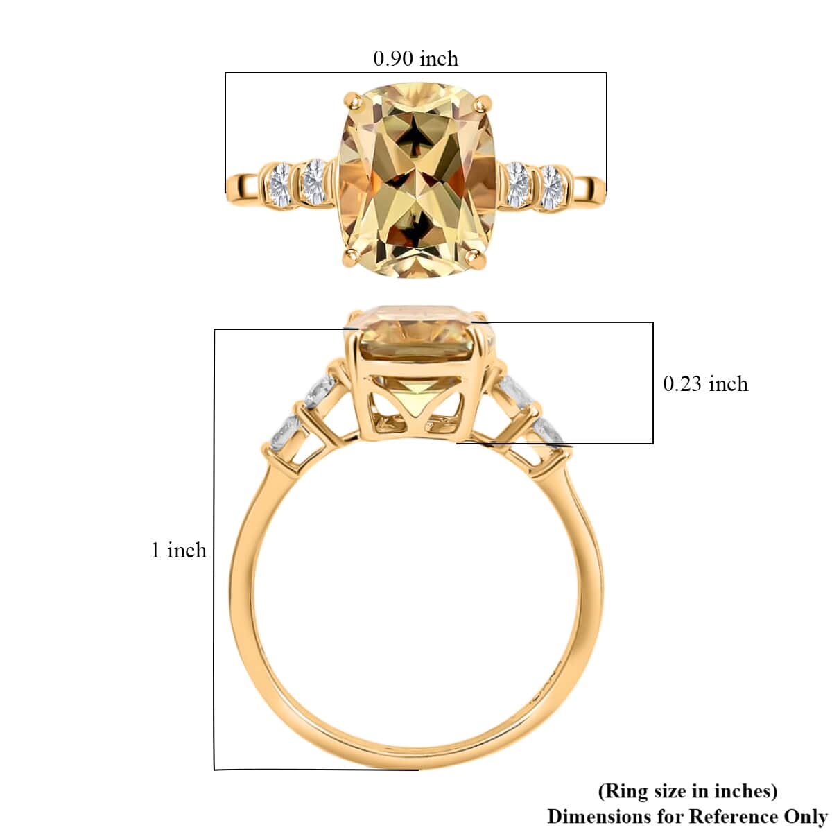 DOORBUSTER ILIANA 18K Yellow Gold AAA Turkizite and Diamond G-H SI Ring 2.80 Grams 3.70 ctw image number 5