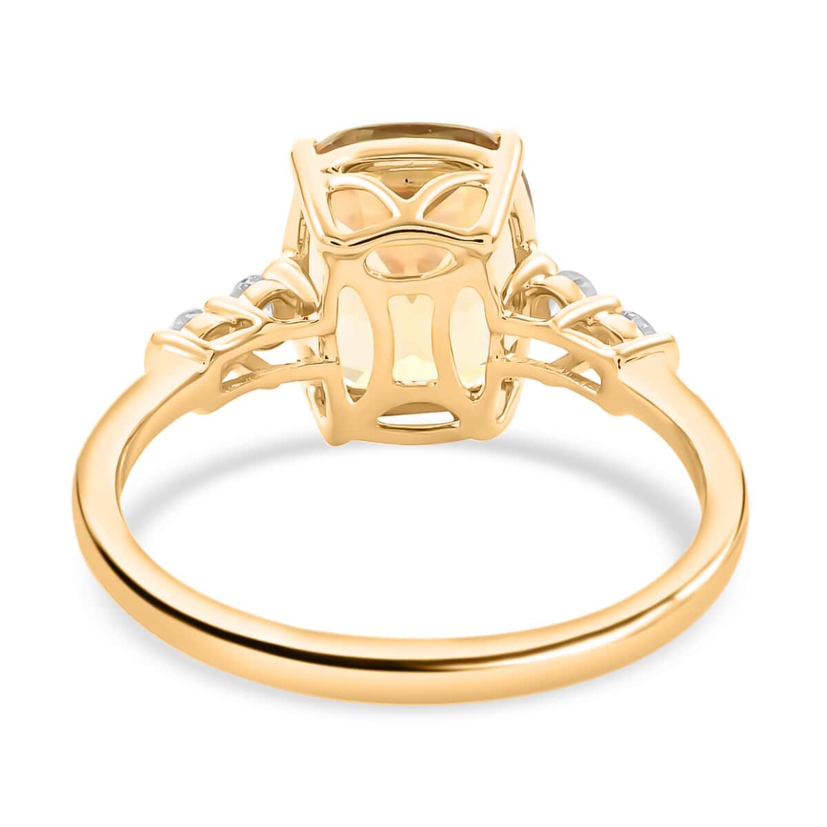 Iliana 18K Yellow Gold AAA Turkizite and G-H SI Diamond Ring (Size 6.0) 3.70 ctw image number 4