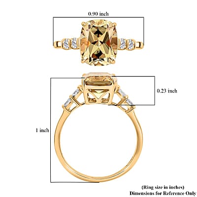 Iliana 18K Yellow Gold AAA Turkizite and G-H SI Diamond Ring (Size 6.0) 3.70 ctw