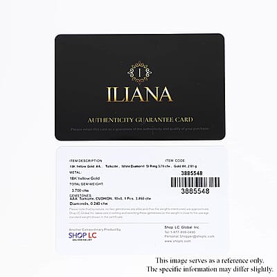Iliana 18K Yellow Gold AAA Turkizite and G-H SI Diamond Ring (Size 6.0) 3.70 ctw
