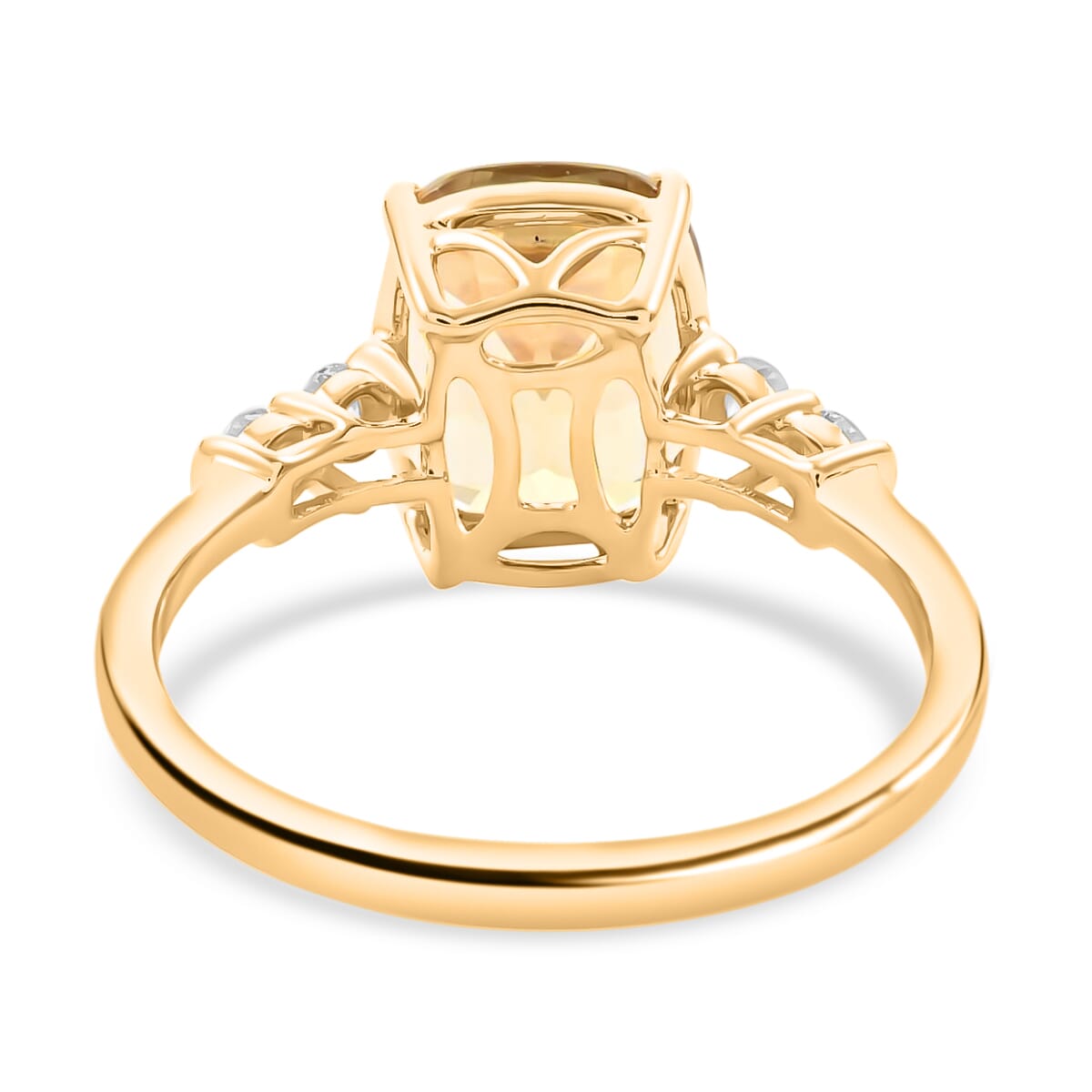 Iliana 18K Yellow Gold AAA Turkizite and G-H SI Diamond Ring (Size 7.0) 3.70 ctw image number 4