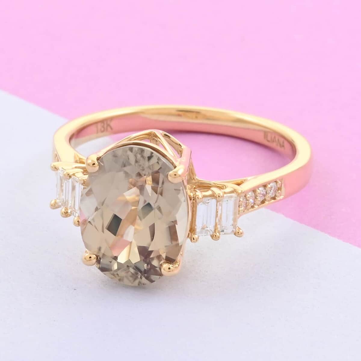 Iliana 18K Yellow Gold AAA Turkizite and G-H SI Diamond Ring (Size 8.0) 3.75 ctw image number 1