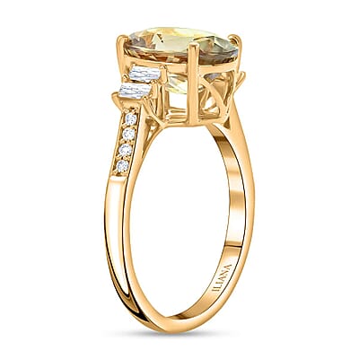 Iliana 18K Yellow Gold AAA Turkizite and G-H SI Diamond Ring (Size 8.0) 3.75 ctw