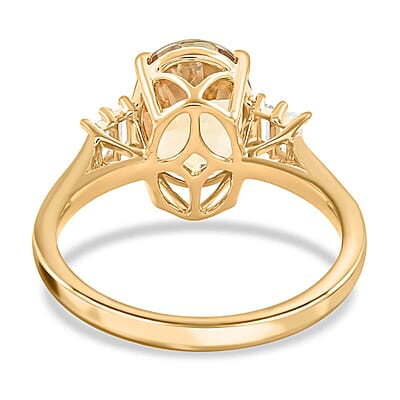 Iliana 18K Yellow Gold AAA Turkizite and G-H SI Diamond Ring (Size 8.0) 3.75 ctw