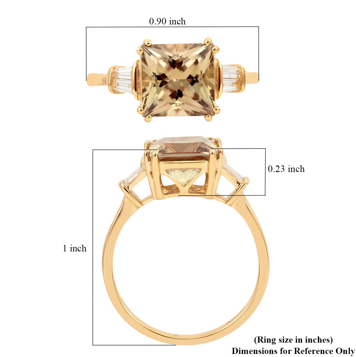 ILIANA 18K Yellow Gold AAA Turkizite and G-H SI Diamond Ring (Size 6.0) 3.50 Grams 3.25 ctw image number 5