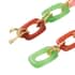 Multi Jade (D) Paper Clip Bracelet in Vermeil Yellow Gold Over Sterling Silver (7.50 In) 48.75 ctw image number 2