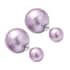 Purple Shell Pearl Stud Earrings in Rhodium Over Sterling Silver image number 2