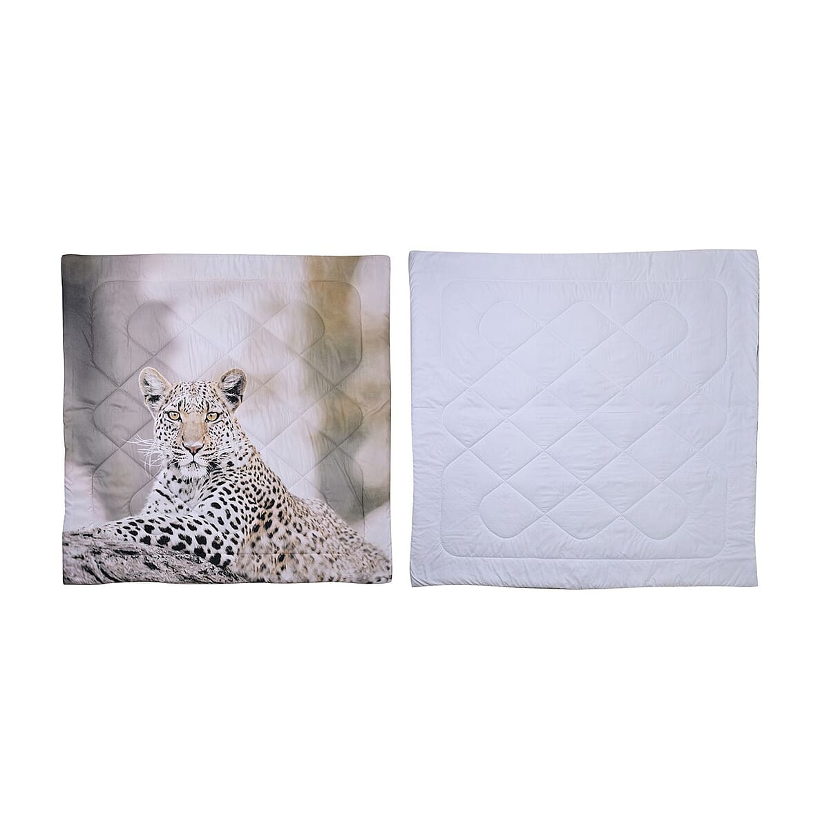 Homesmart Gray Leopard 3D Digital Print Pattern Microfiber Comforter and Pillow Cover - Queen , Best Comforter Sets , Bed Comforters , Comforter Set for Bedroom image number 4