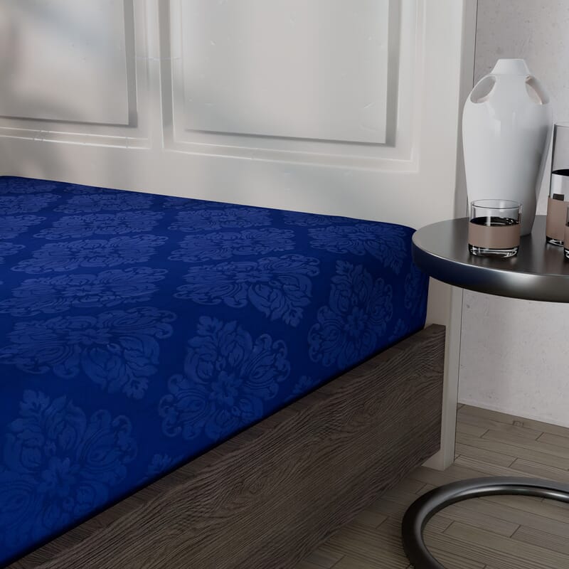 Homesmart Blue Polyester Embossed 6pcs Sheet Set - Full