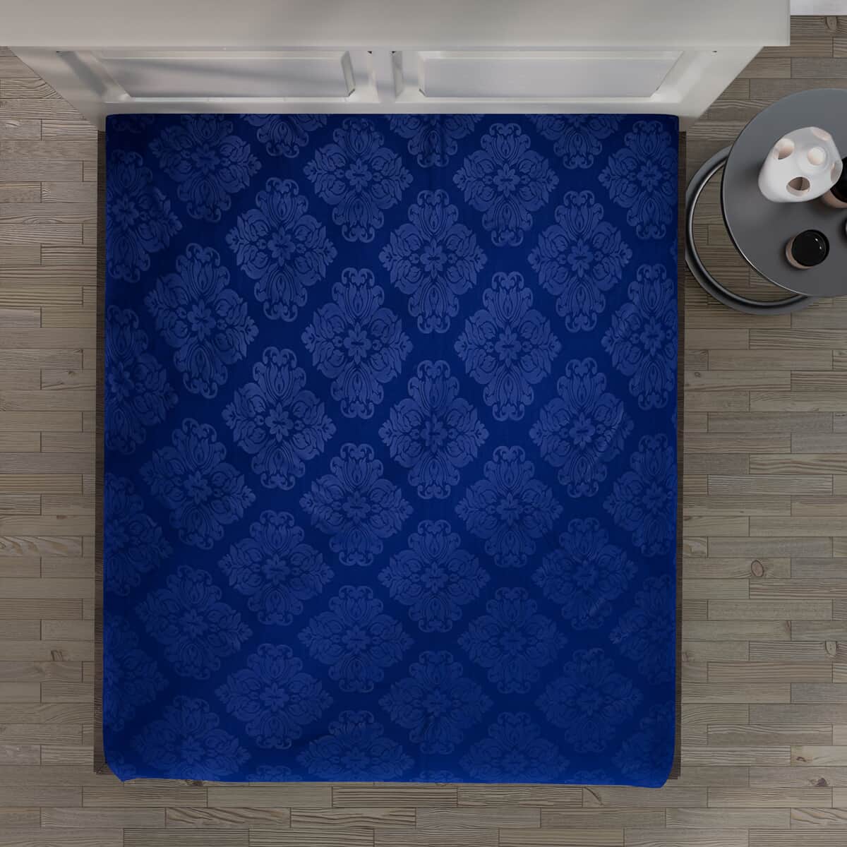 HOMESMART Blue Polyester Embossed 6pcs Sheet Set - Full image number 6