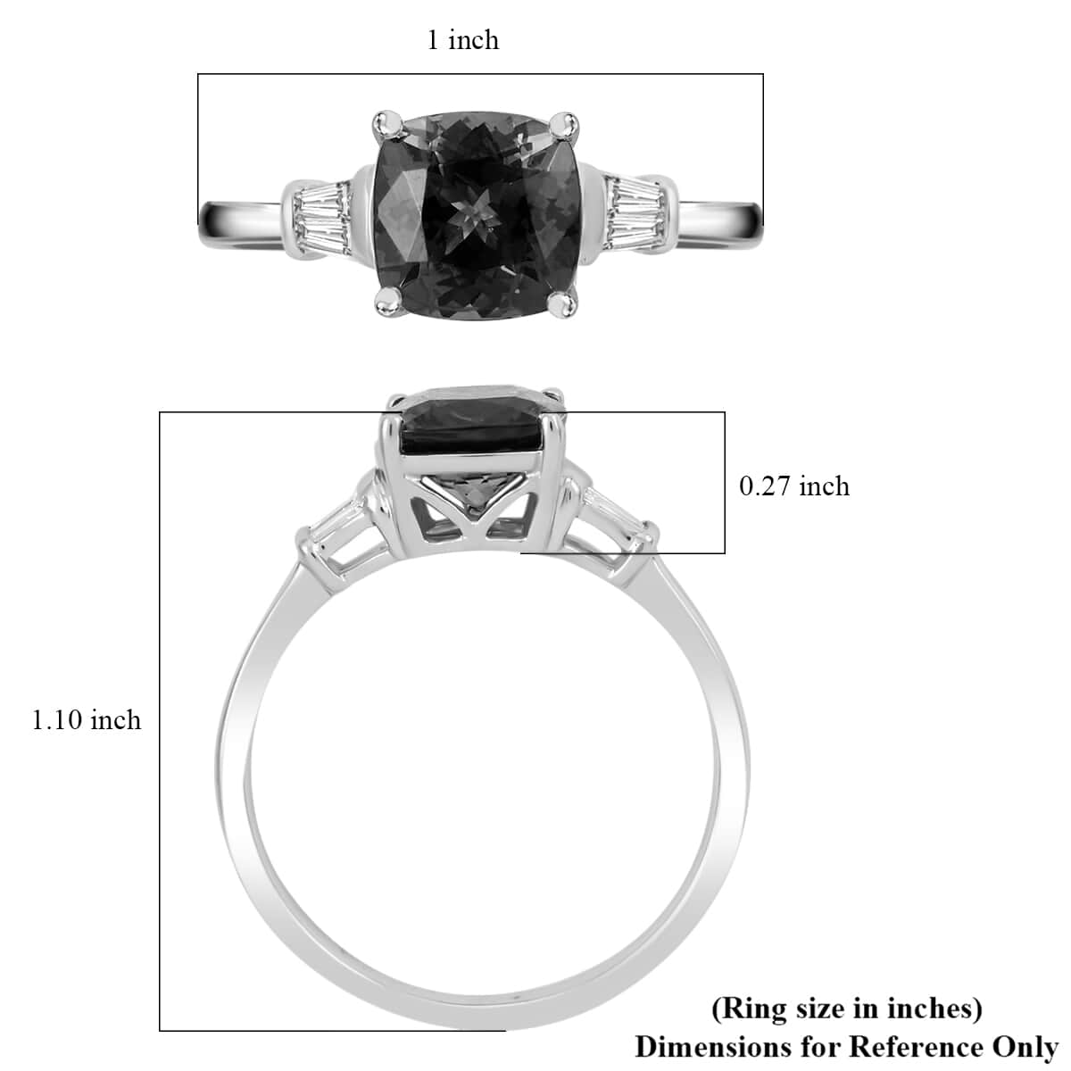 Rhapsody 950 Platinum AAAA Tanzanite and Diamond E-F VS Ring (Size 6.0) 5.15 Grams 2.70 ctw image number 5