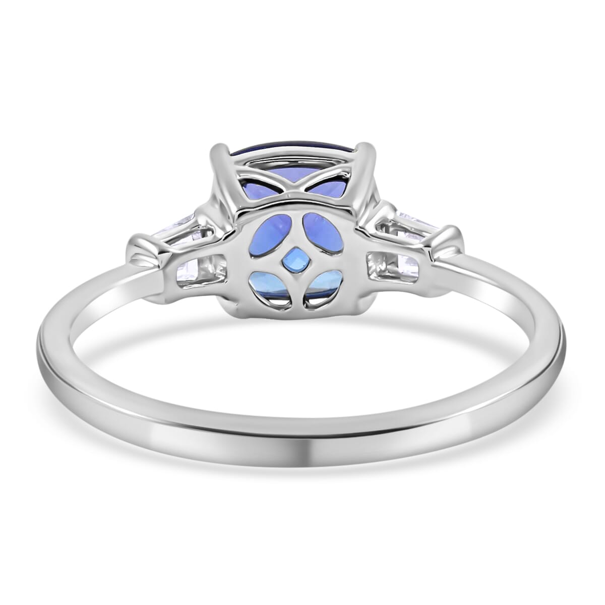 RHAPSODY 950 Platinum AAAA Tanzanite and Diamond E-F VS Solitaire Ring (Size 10.0) 4.25 Grams 1.60 ctw image number 4