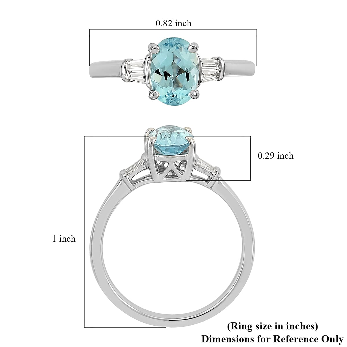 Rhapsody 950 Platinum AAAA Santa Maria Aquamarine and Diamond E-F VS Solitaire Ring (Size 7.0) 4.25 Grams 1.40 ctw image number 4