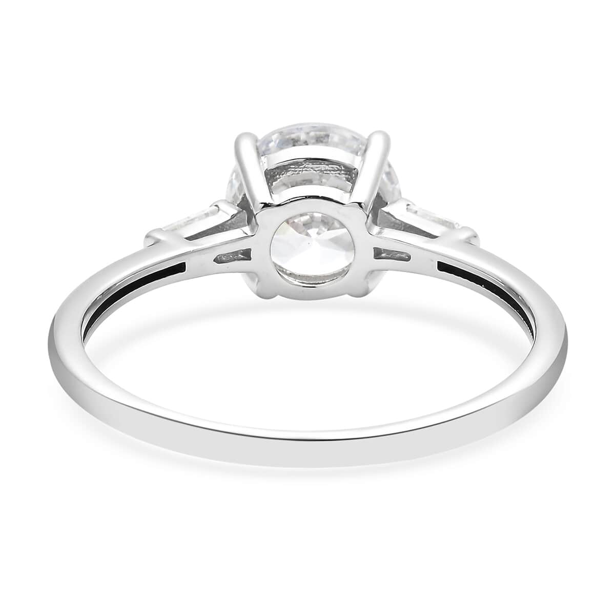 Lustro Stella 100 FACET Finest CZ Set of 2 Ring in Sterling Silver (Size 8.0) 3.35 ctw image number 4
